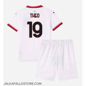 AC Milan Theo Hernandez #19 Vieraspaita Lapsille 2024-25 Lyhythihainen (+ shortsit)